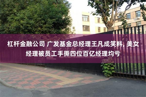 杠杆金融公司 广发基金总经理王凡成笑料, 美女经理被员工手撕四位百亿经理均亏