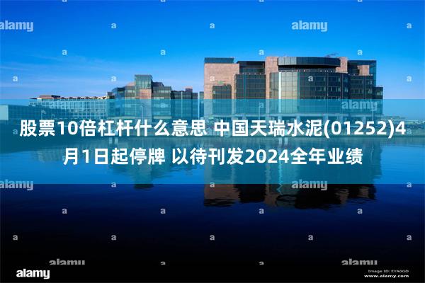 股票10倍杠杆什么意思 中国天瑞水泥(01252)4月1日起停牌 以待刊发2024全年业绩